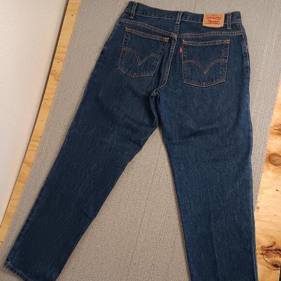 Levis 550 Vintage Jeans Womens 14M 33X31 Blue Relaxed Tapered High Western Y2K - Picture 9 of 15